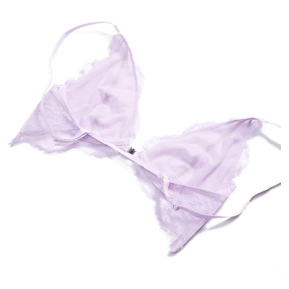 FREE PEOPLE You’re So Great Underwire Lace Bra Lilac Purple Lavender New NWT 34B - Picture 5 of 5